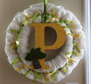 2 Baby Shower Diaper Wreath