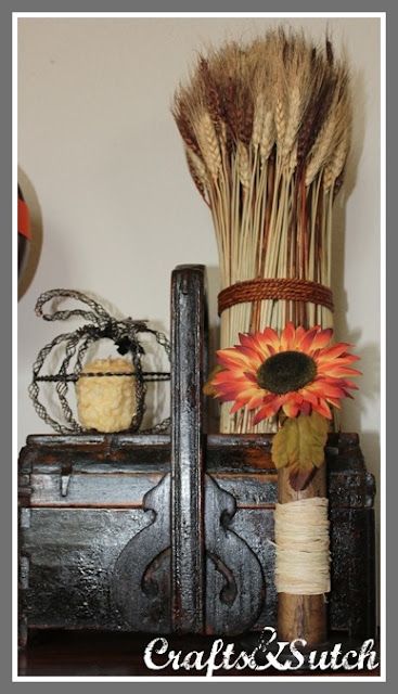 2 Fall Decorating Credenza