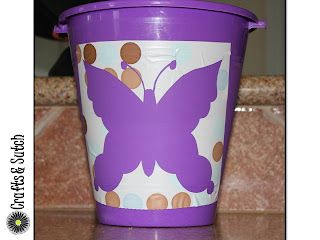 3 Butterfly Birthday Beach Bucket