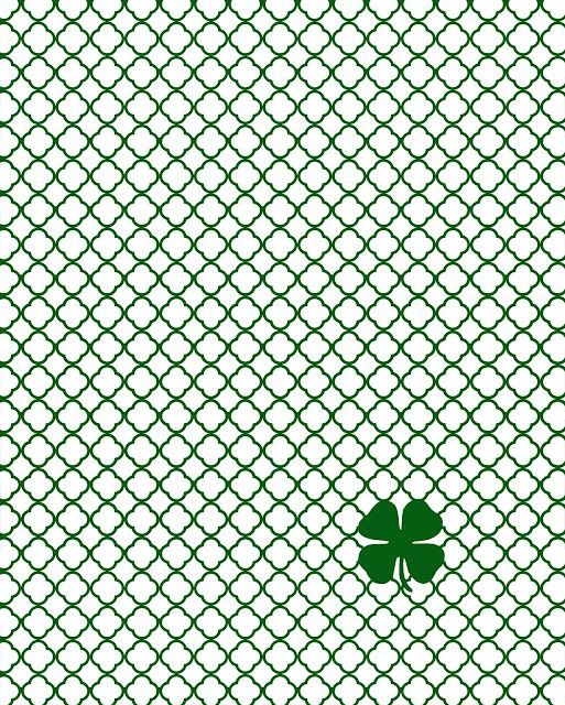 Quatrefoil Four Leaf Clover Printable